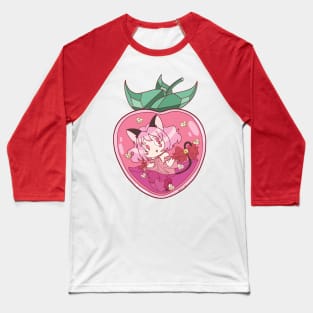 Cat Cat Ichigo Baseball T-Shirt